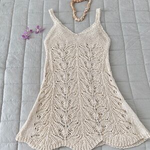 L*Space Beige Knit Swim Coverup